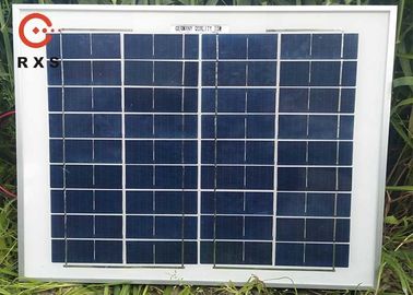 pannelli solari su ordinazione policristallini 15W con il vetro temperato ferro basso di 3.2mm