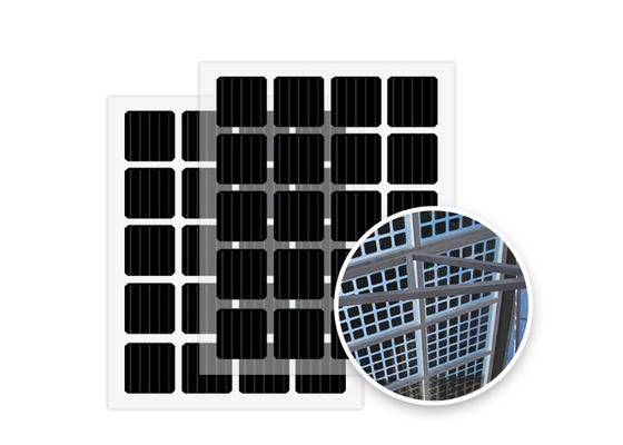 Vetro rivestito Bifacial monocristallino di auto pulizia dei pannelli solari di BIPV per il tetto