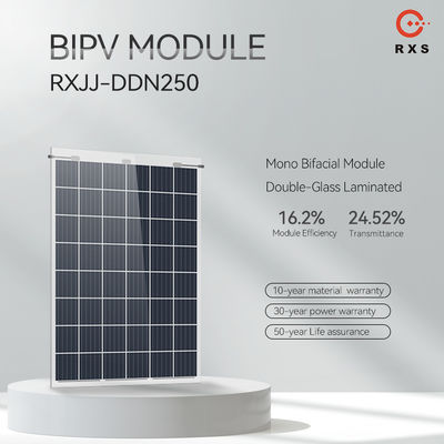 Rixin Trasparente Ad Alta Efficienza BIPV Pannelli Solari Mono 200w 250w Modulo Solare